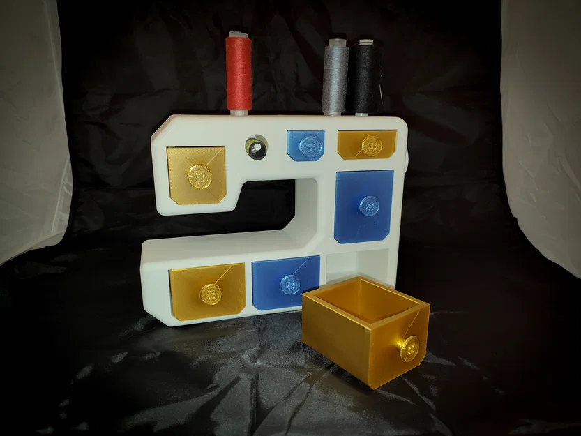 Hộp đựng đồ may vá hình máy may (Sewing Machine Shaped Sewing Storage Box) - Image 3