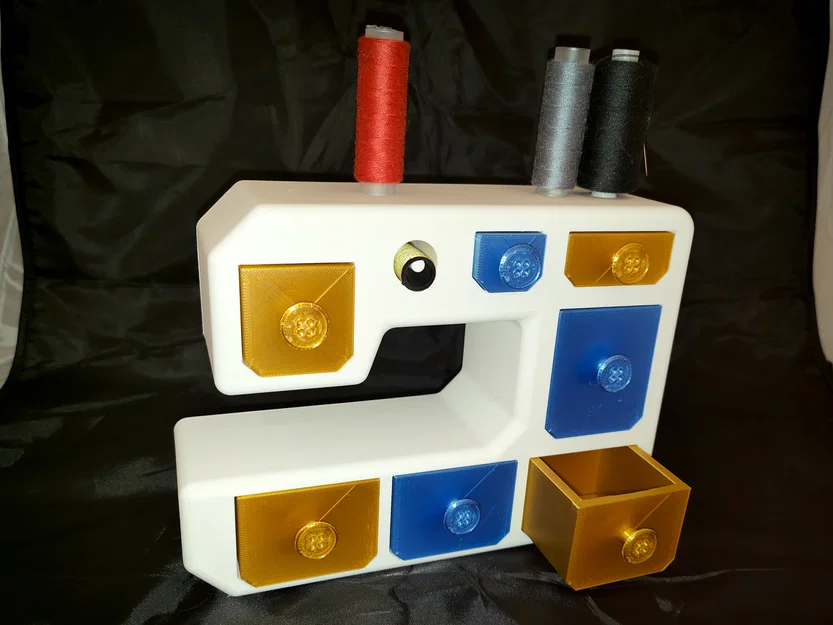 Hộp đựng đồ may vá hình máy may (Sewing Machine Shaped Sewing Storage Box) - Image 5