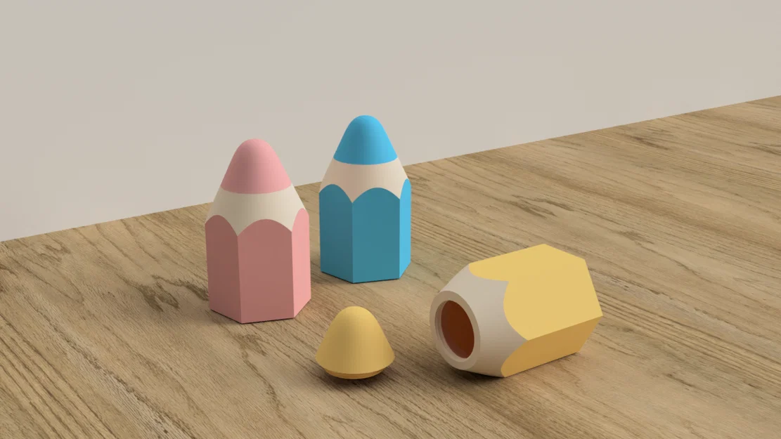 Hộp đựng bút in 3D hình cây bút chì xinh xắn - Image 2