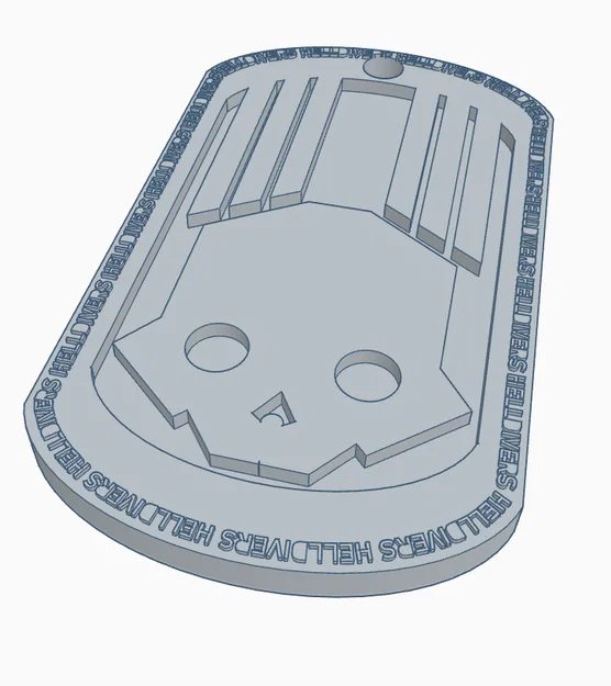 Mô hình thẻ bài Helldivers (Helldivers dog tag) in 3D - Image 2