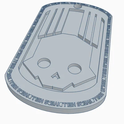 Mô hình thẻ bài Helldivers (Helldivers dog tag) in 3D