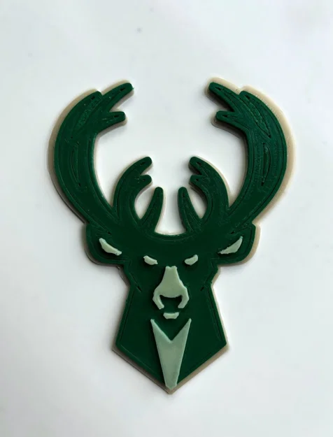 Mô hình in 3D logo Milwaukee Bucks 3 lớp ấn tượng - Image 1