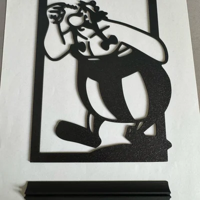 Mô hình 3D Obelix trang trí để bàn cực chất