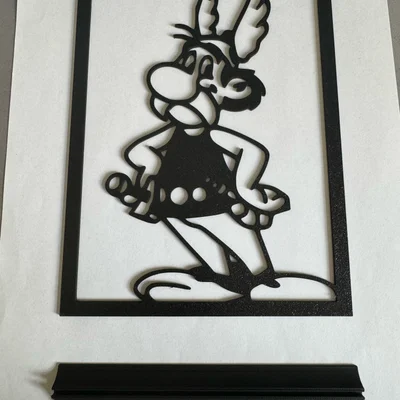 Mô hình trang trí Asterix in 3D - Thiết kế khung tranh độc đáo