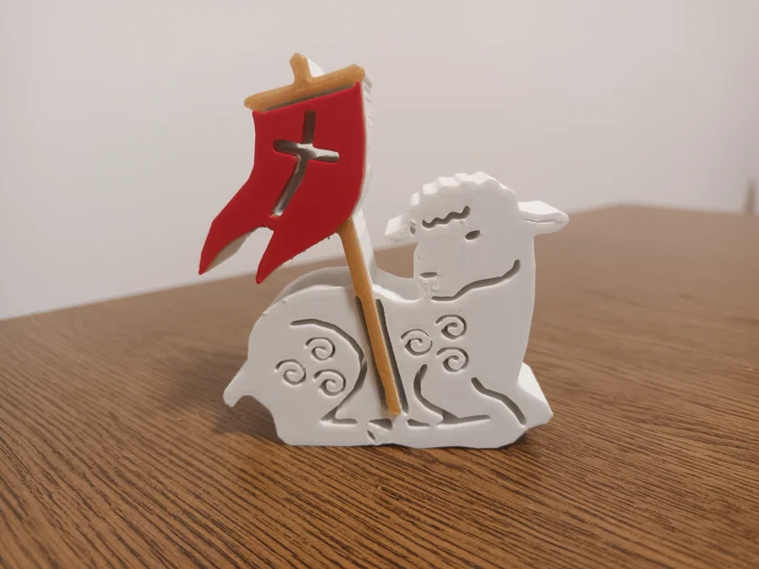 Mô hình 3D chú cừu Phục sinh (Easter lamb) trang trí cực xinh - Image 2