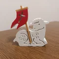Mô hình 3D chú cừu Phục sinh (Easter lamb) trang trí cực xinh - Thumbnail 2