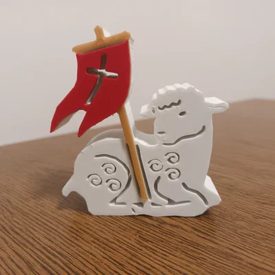Mô hình 3D chú cừu Phục sinh (Easter lamb) trang trí cực xinh