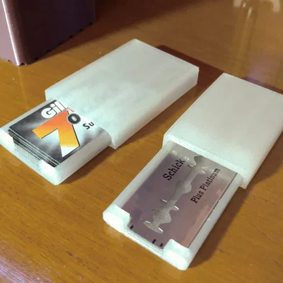 Hộp trượt tham số cho lưỡi dao cạo an toàn (Parametric Cases for Safety Razor Blades)