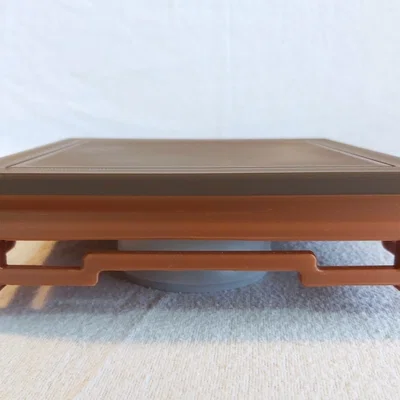 Bàn trưng bày Bonsai vuông 150x150x37mm in 3D tinh tế