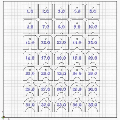 Thước đo bán kính (Radius gauges) 1–35mm để cắt laser