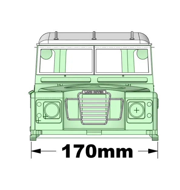 LAND ROVER Series 3 scaled 1/10 D90 – Body RC hardbody (wheelbase 229–230mm) - Image 5