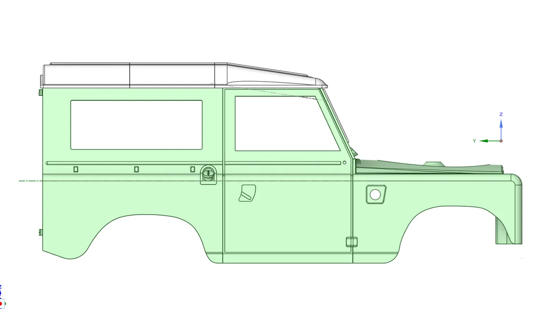 LAND ROVER Series 3 scaled 1/10 D90 – Body RC hardbody (wheelbase 229–230mm) - Image 8
