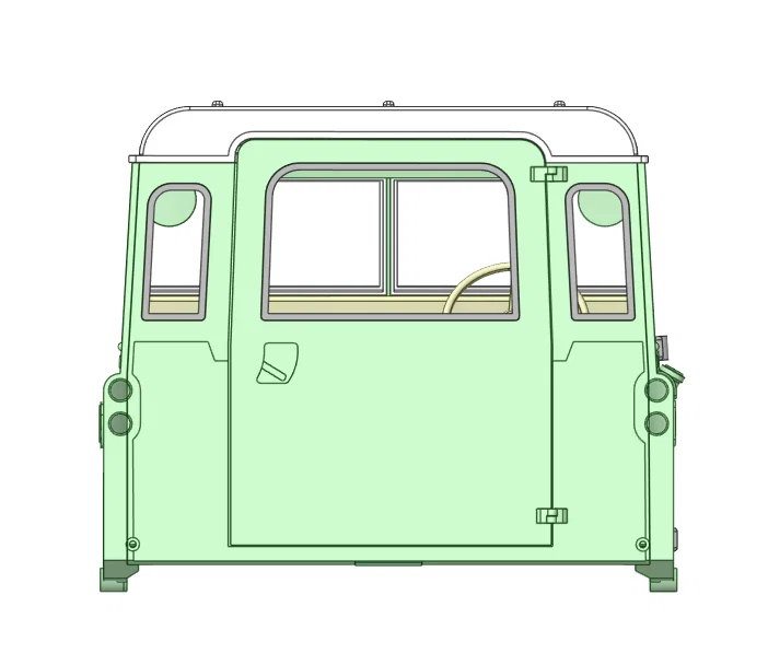 LAND ROVER Series 3 scaled 1/10 D90 – Body RC hardbody (wheelbase 229–230mm) - Image 22