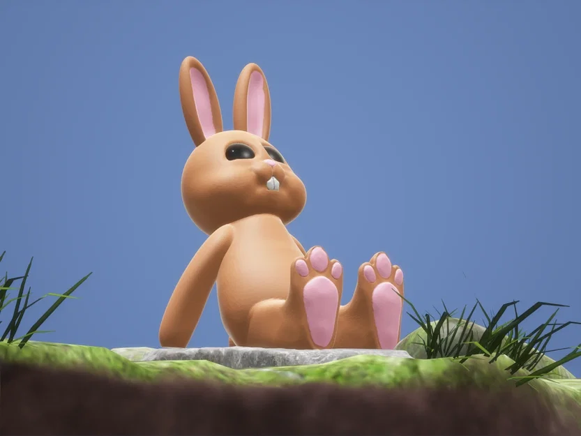 Mô hình chú thỏ ngồi đáng yêu cho lễ Phục Sinh - Cute Sitting Easter Bunny - Image 2