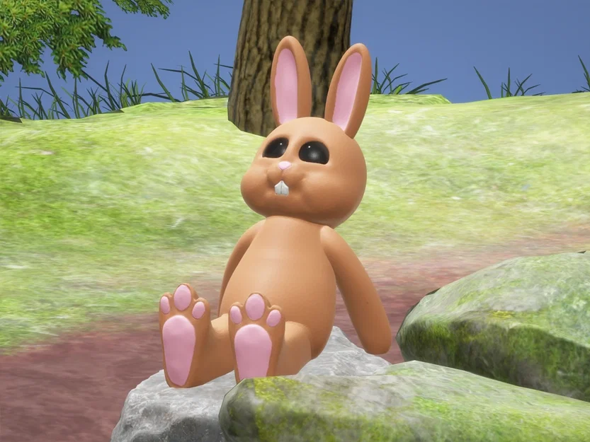 Mô hình chú thỏ ngồi đáng yêu cho lễ Phục Sinh - Cute Sitting Easter Bunny - Image 3