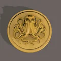 Mô hình đồng xu Đầu lâu Kraken (Skull Kraken Coin) in 3D độc đáo - Thumbnail 1