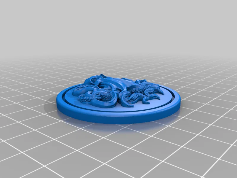 Mô hình đồng xu Đầu lâu Kraken (Skull Kraken Coin) in 3D độc đáo - Image 2