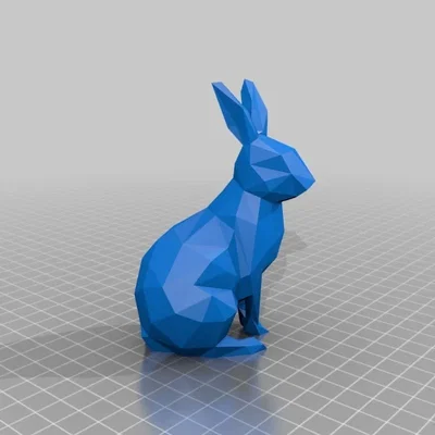 Mô hình chú thỏ Osterhase (Low-poly) in 3D trang trí đẹp mắt