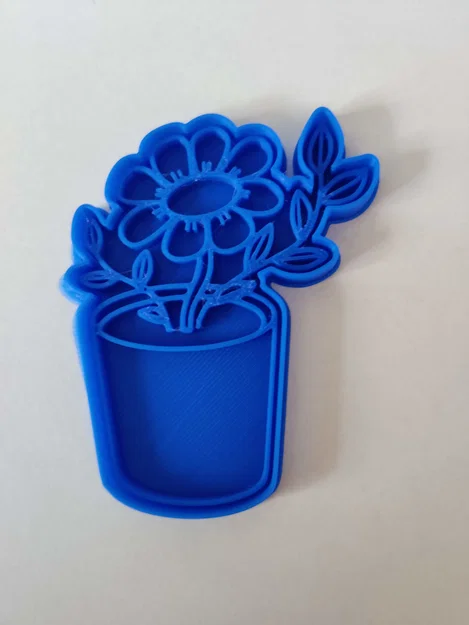 Khuôn cắt bánh quy hình hoa trong chậu xinh xắn (Cookie cutter) - Image 1