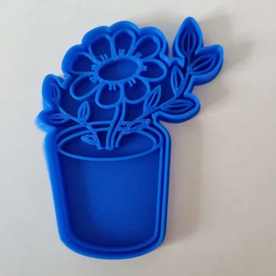 Khuôn cắt bánh quy hình hoa trong chậu xinh xắn (Cookie cutter)