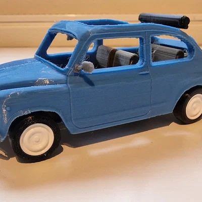 Mô hình xe cổ Fiat 600 đời 1961 (File in 3D STL)