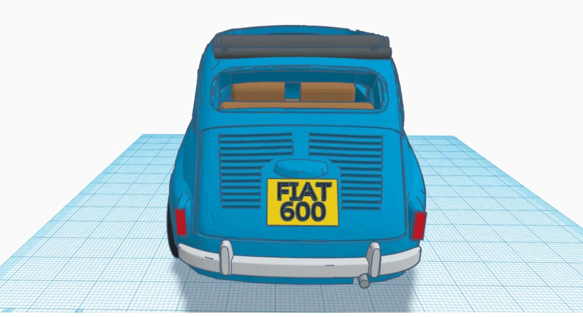 Mô hình xe cổ Fiat 600 đời 1961 (File in 3D STL) - Image 3