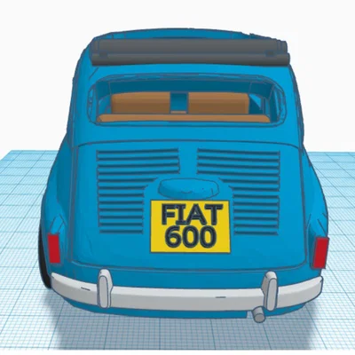 Mô hình xe cổ Fiat 600 đời 1961 (File in 3D STL)