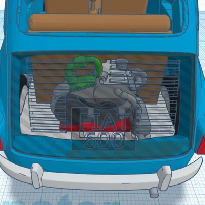 Mô hình xe cổ Fiat 600 đời 1961 (File in 3D STL)