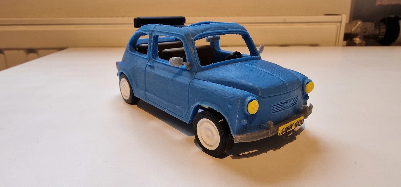 Mô hình xe cổ Fiat 600 đời 1961 (File in 3D STL) - Image 5