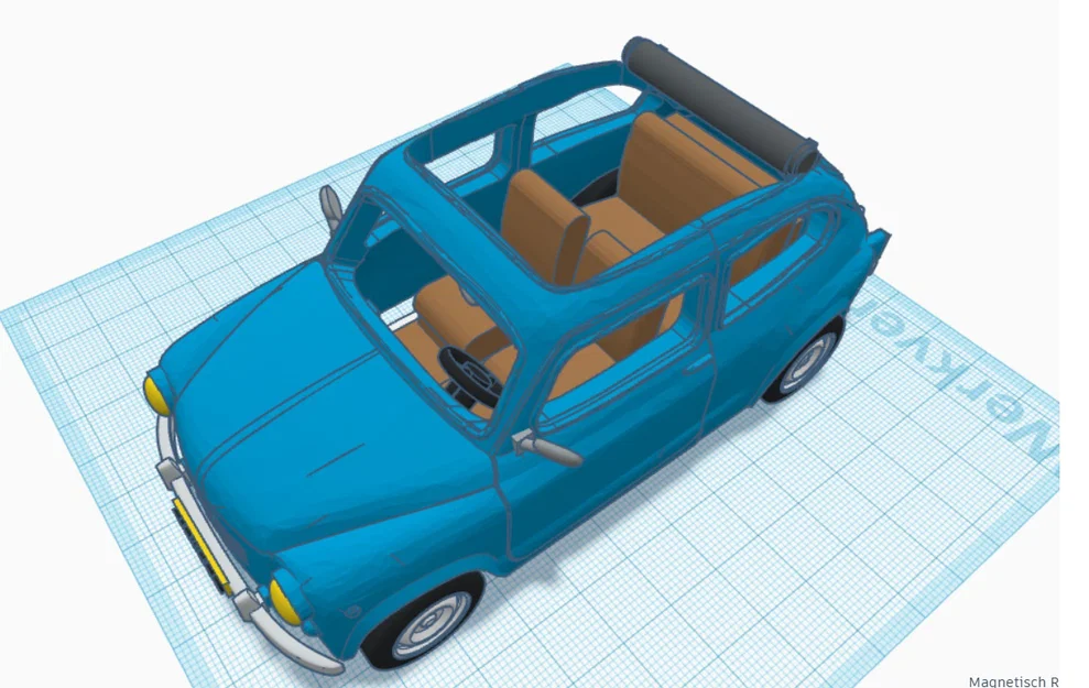 Mô hình xe cổ Fiat 600 đời 1961 (File in 3D STL) - Image 9