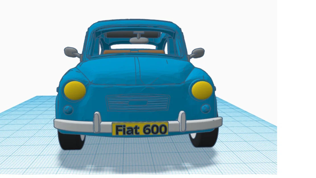 Mô hình xe cổ Fiat 600 đời 1961 (File in 3D STL) - Image 11