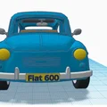 Mô hình xe cổ Fiat 600 đời 1961 (File in 3D STL) - Thumbnail 11