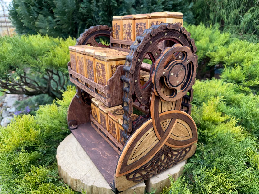 Kệ Gia Vị Carousel Dọc Bằng Gỗ / Thiết Kế Alchemy - Image 7