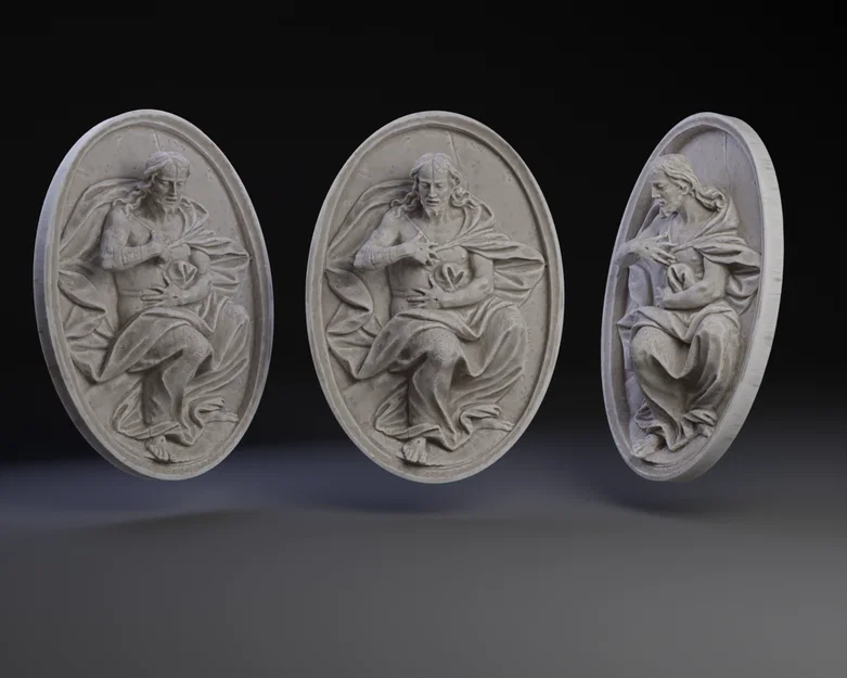 Mô hình phù điêu 3D Chúa Jesus nghệ thuật - File in 3D STL - Image 1