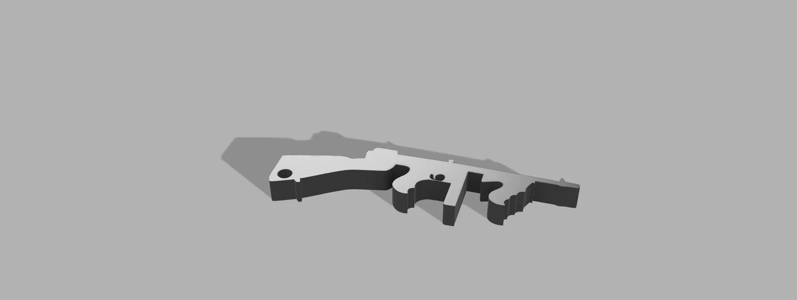Móc khóa hình súng Tommy Gun in 3D cực chất - Image 1