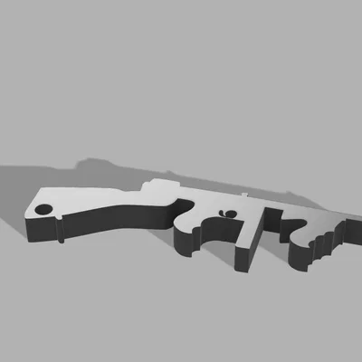 Móc khóa hình súng Tommy Gun in 3D cực chất