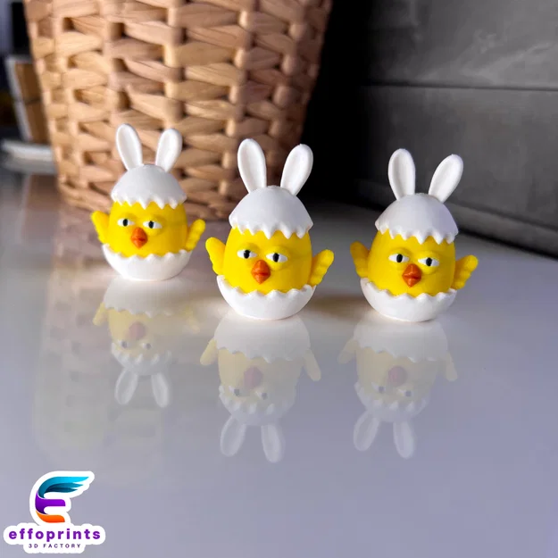 Mô hình chú gà con trong vỏ trứng trang trí Phục Sinh (Easter Chick) - Image 1