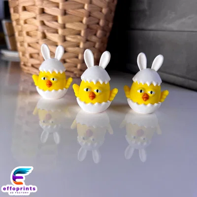 Mô hình chú gà con trong vỏ trứng trang trí Phục Sinh (Easter Chick)