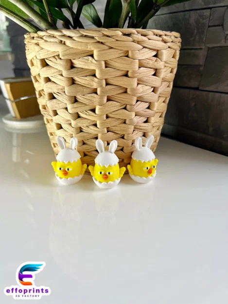 Mô hình chú gà con trong vỏ trứng trang trí Phục Sinh (Easter Chick) - Image 2