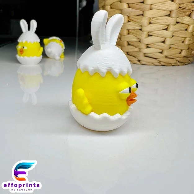 Mô hình chú gà con trong vỏ trứng trang trí Phục Sinh (Easter Chick) - Image 3