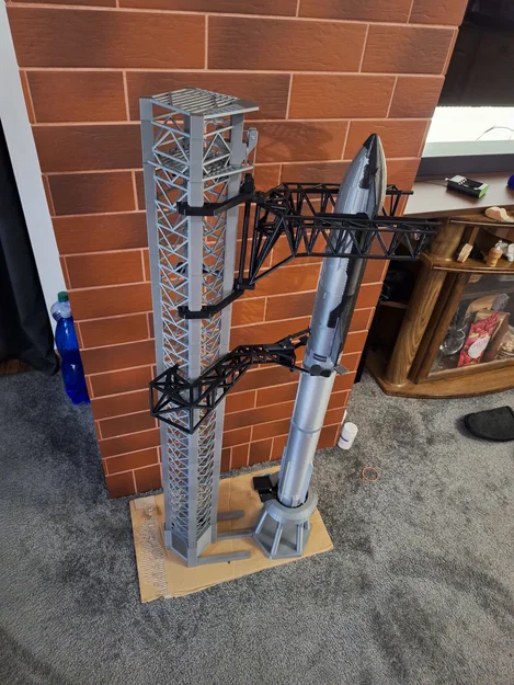 SpaceX Starship & Orbital Launch Tower tỉ lệ 1:144 - Image 1