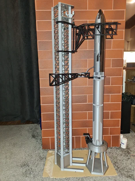 SpaceX Starship & Orbital Launch Tower tỉ lệ 1:144 - Image 3