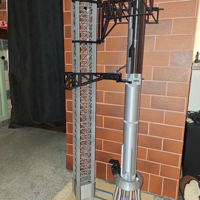 SpaceX Starship & Orbital Launch Tower tỉ lệ 1:144
