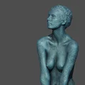 Tượng Filigree Trang Trí: Cô Gái Ngồi Trên Ghế Đẩu - Thumbnail 6
