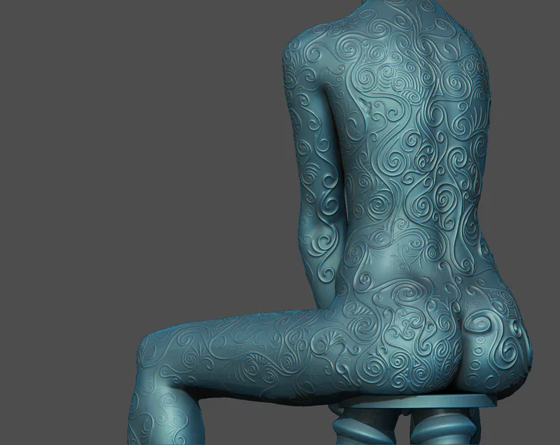 Tượng Filigree Trang Trí: Cô Gái Ngồi Trên Ghế Đẩu - Image 8