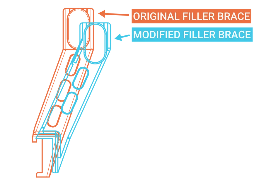 Brace giữ Filler Spool Holder cho Prusa Bear, tương thích Prusa Filament Guide - Image 2