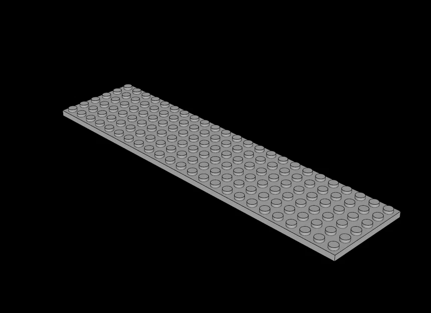 Tấm nền lắp ráp Lego tương thích (Plate 6x24) - File in 3D - Image 1