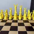 Bộ Cờ Vua Chú Thỏ Phục Sinh (Easter Bunny Chess Set) In 3D Độc Đáo - Thumbnail 2