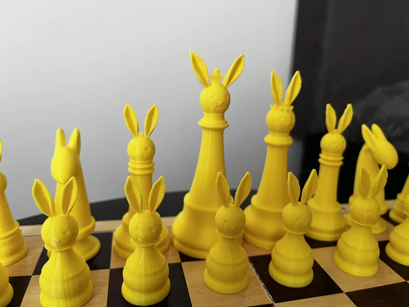 Bộ Cờ Vua Chú Thỏ Phục Sinh (Easter Bunny Chess Set) In 3D Độc Đáo - Image 3