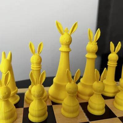 Bộ Cờ Vua Chú Thỏ Phục Sinh (Easter Bunny Chess Set) In 3D Độc Đáo